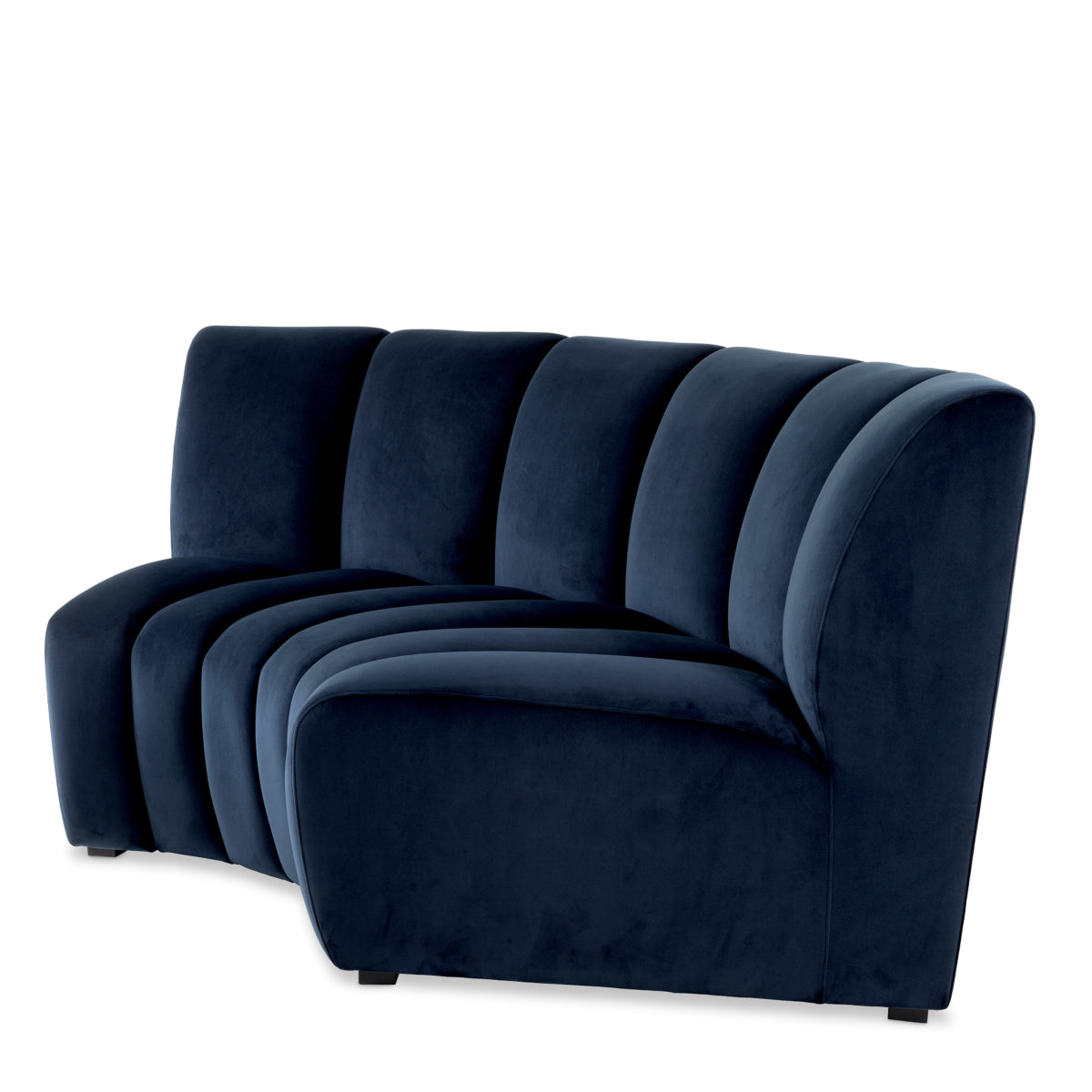 Velvet Channel Corner Sofa Lando