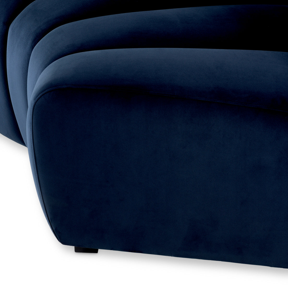 Velvet Channel Corner Sofa Lando