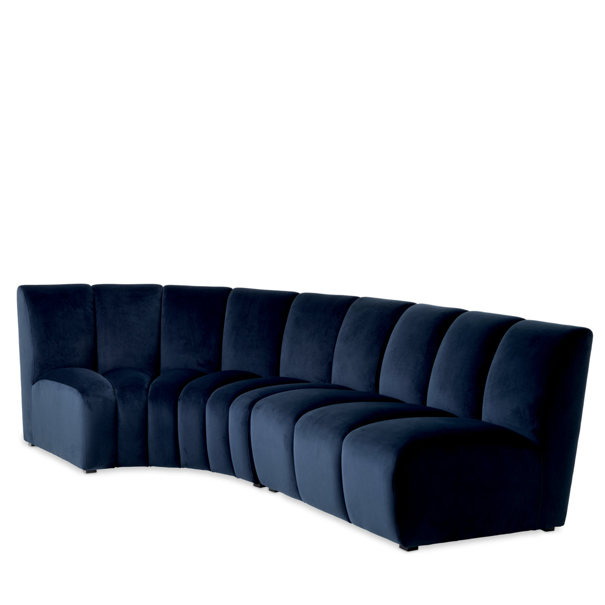 Velvet Channel Corner Sofa Lando