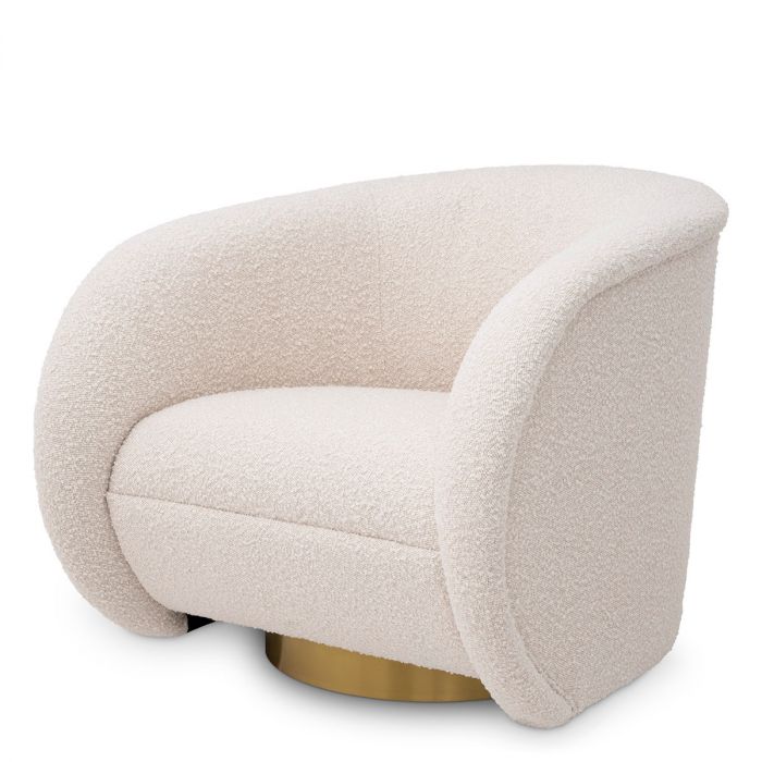 Swivel Chair Cristo bouclé cream