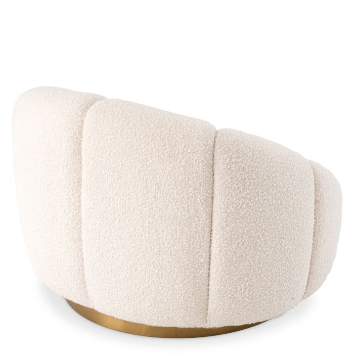Swivel Chair Inger bouclé cream