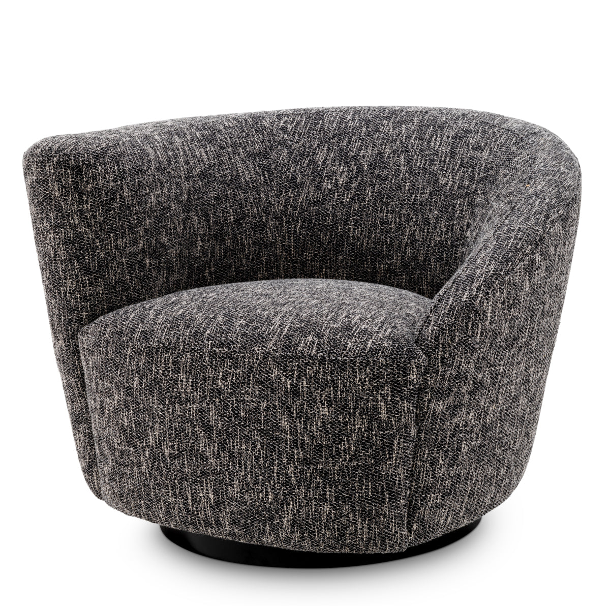 Black Asymmetrical Left Swivel Chair Colin