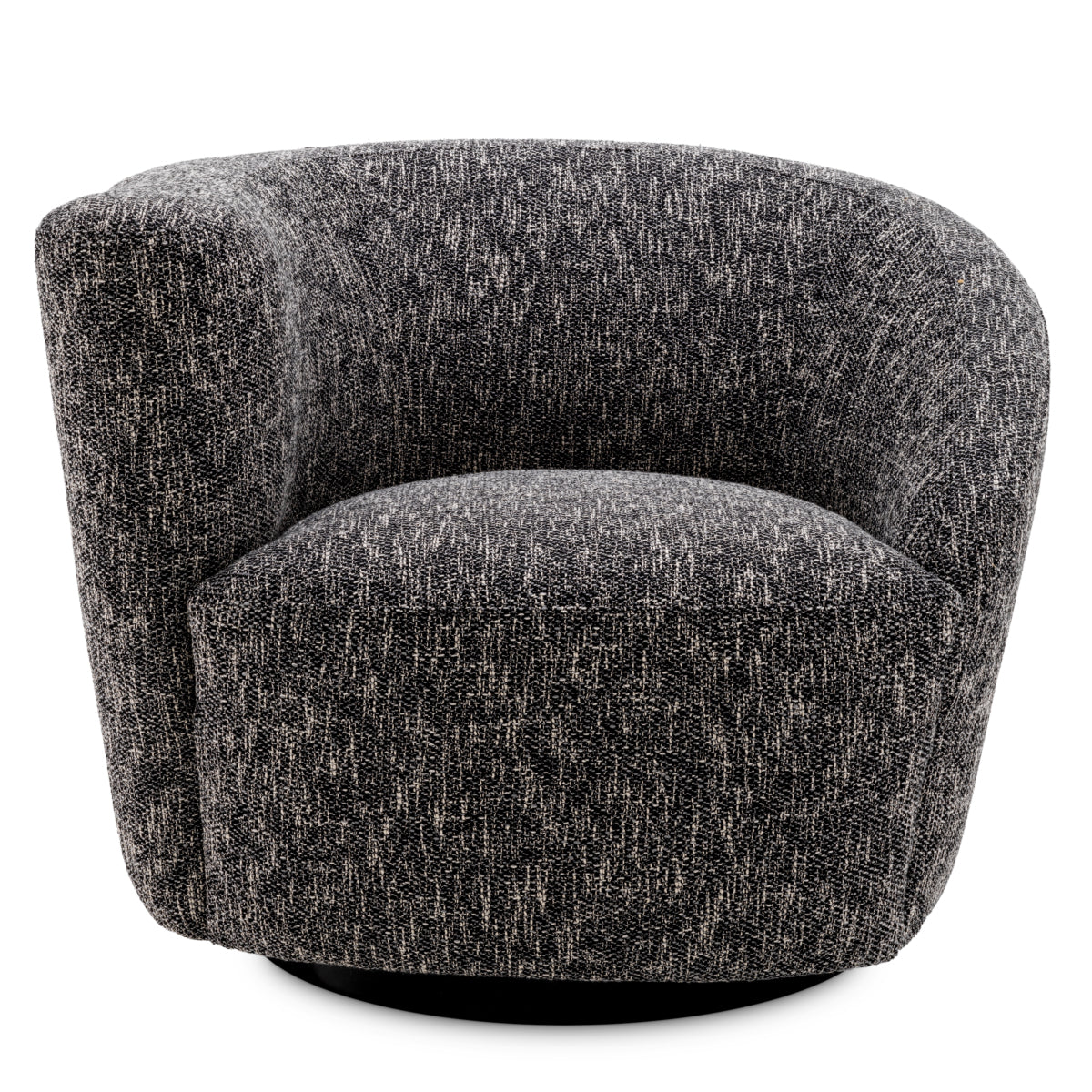 Black Asymmetrical Left Swivel Chair Colin