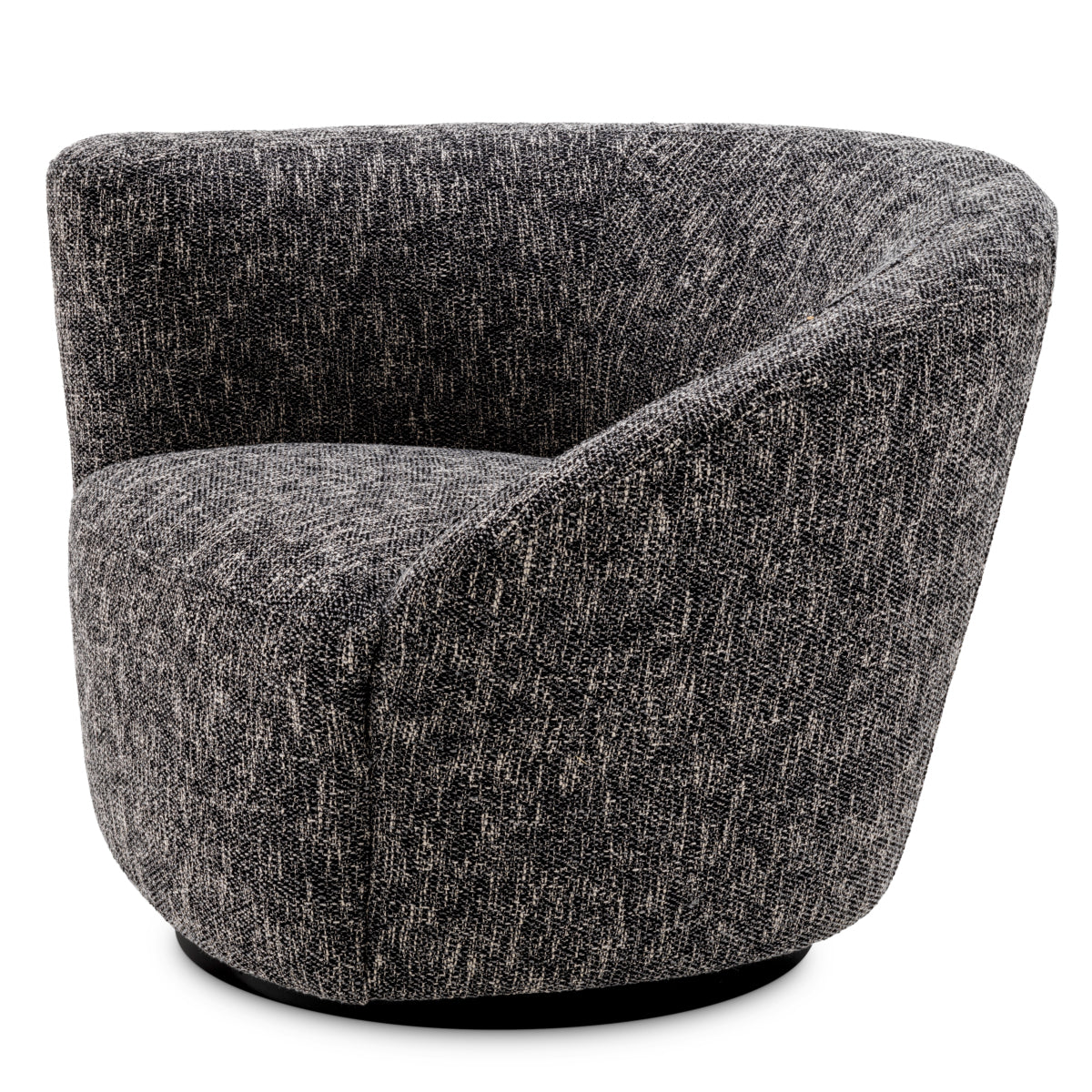 Black Asymmetrical Left Swivel Chair Colin