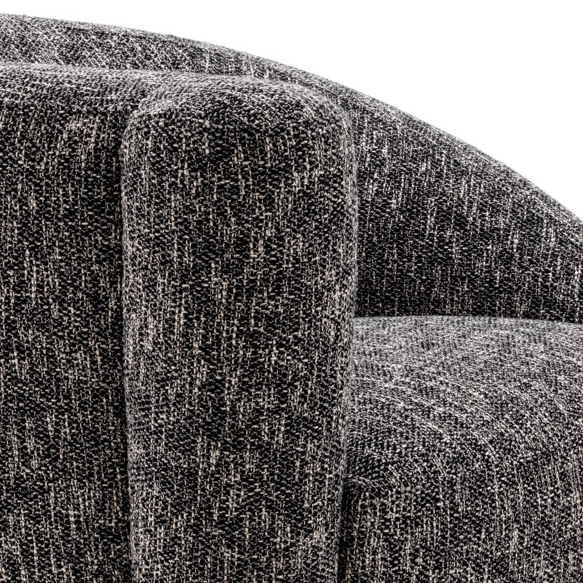 Black Asymmetrical Left Swivel Chair Colin