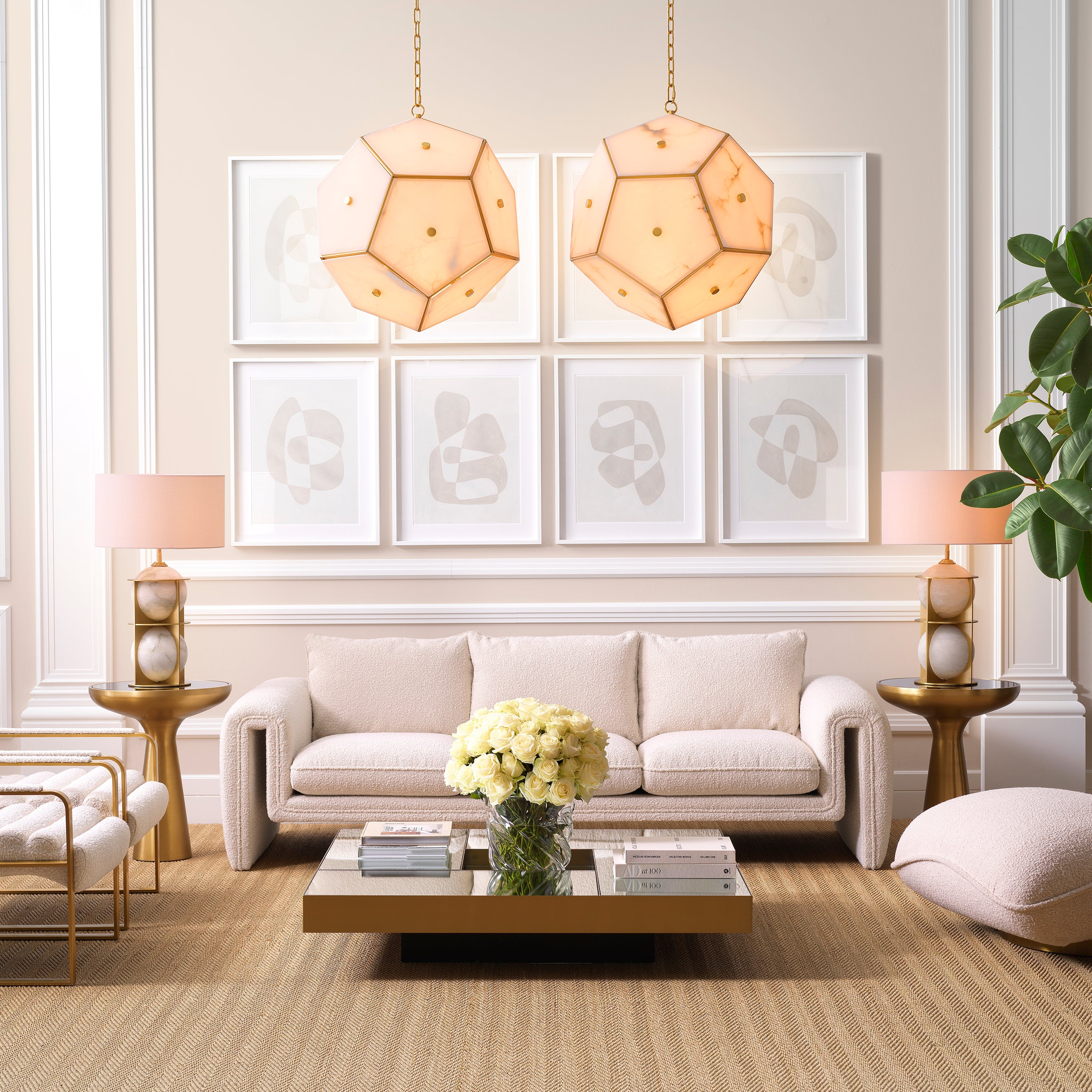 Cream Bouclé Upholstered Sofa Tondo | Eichholtzmh.com