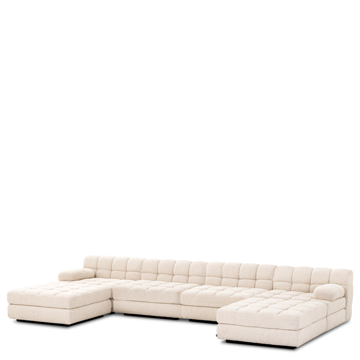 White Modular Left Section Sofa Dean