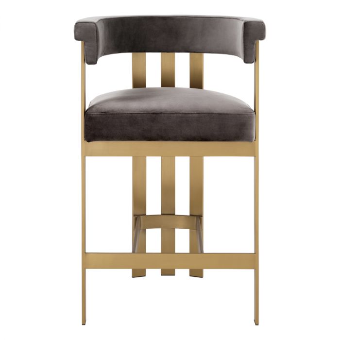 Counter Stool Clubhouse savona grey velvet