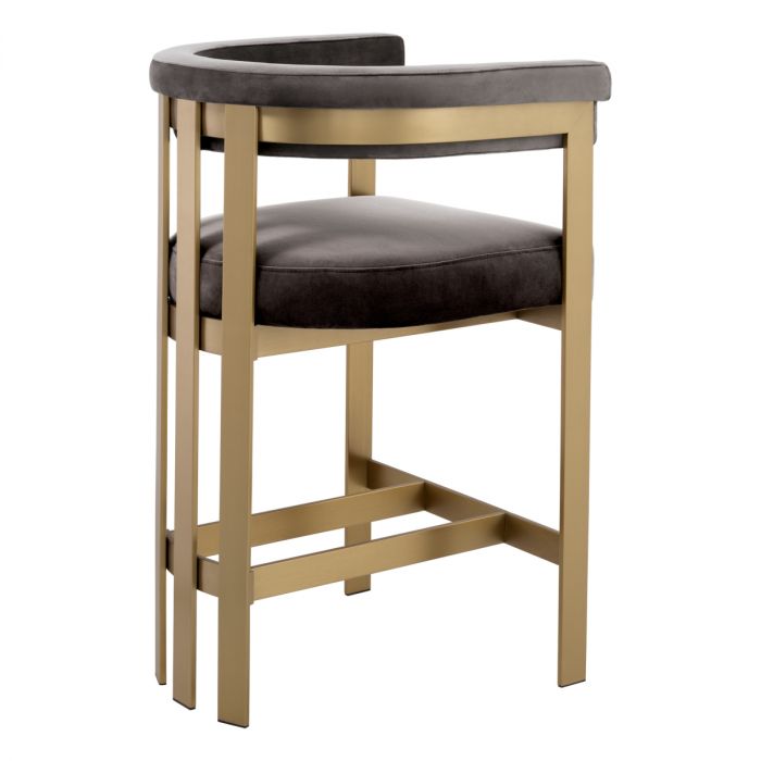 Counter Stool Clubhouse savona grey velvet