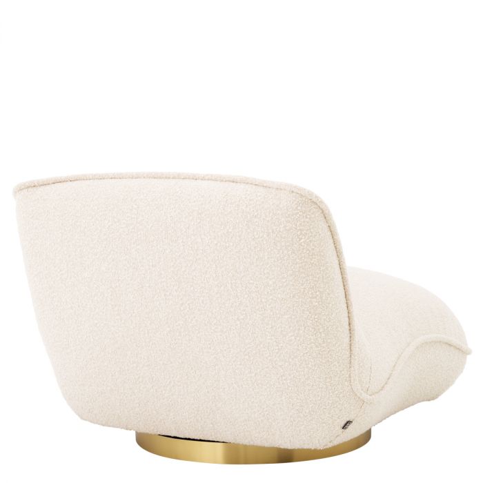 Swivel Chair Relax bouclé cream