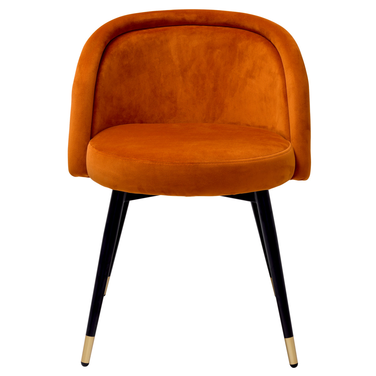 Orange Curved Back Dining Chairs (2) Chloe