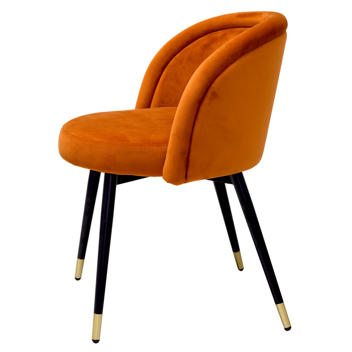 Orange Curved Back Dining Chairs (2) Chloe