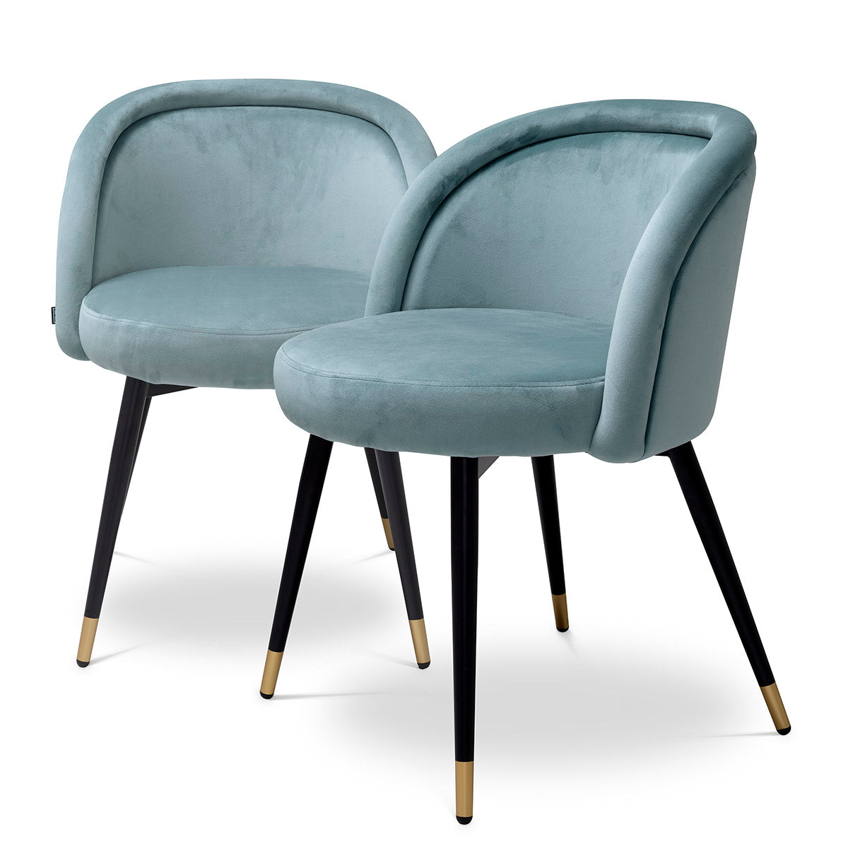 Blue Curved Back Dining Chairs (2) Chloe