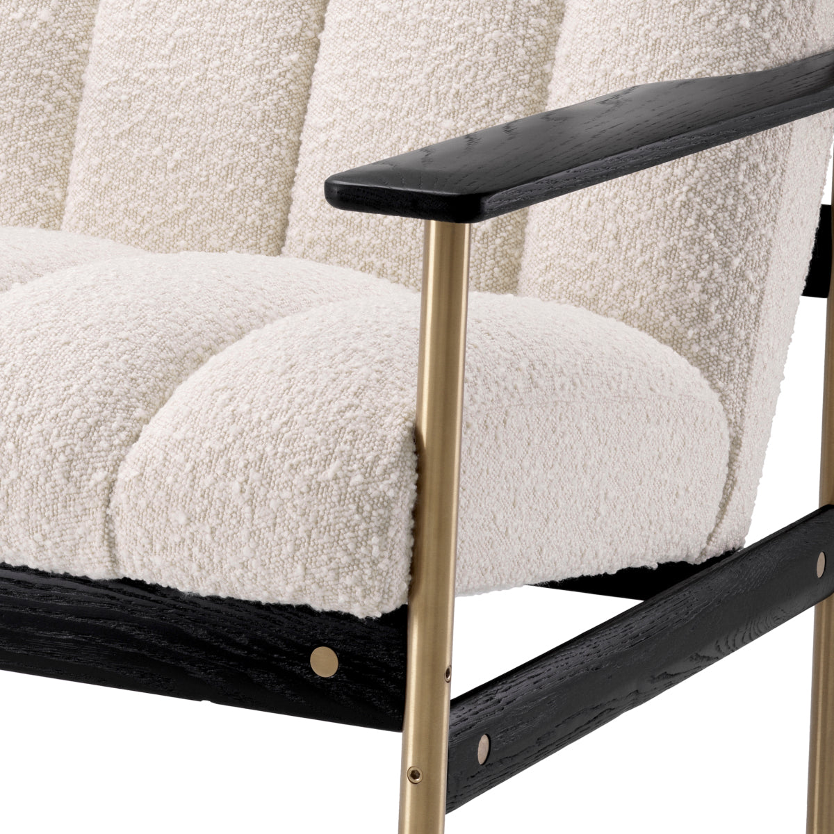 Cream Bouclé Channeled Armchair Elan | Eichholtzmh.com