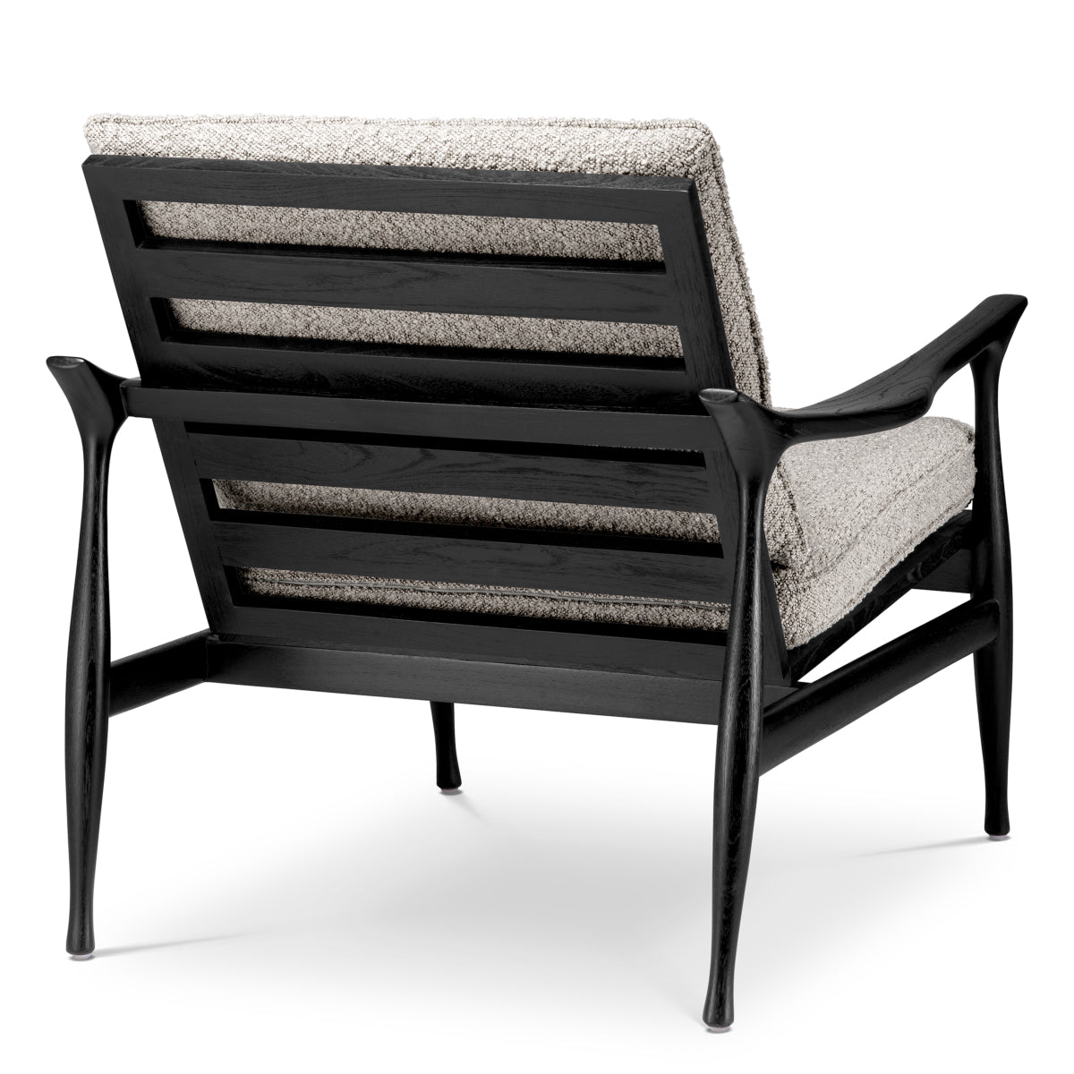 Wood Framed Bouclé Lounge Chair Manzo | Eichholtzmh.com