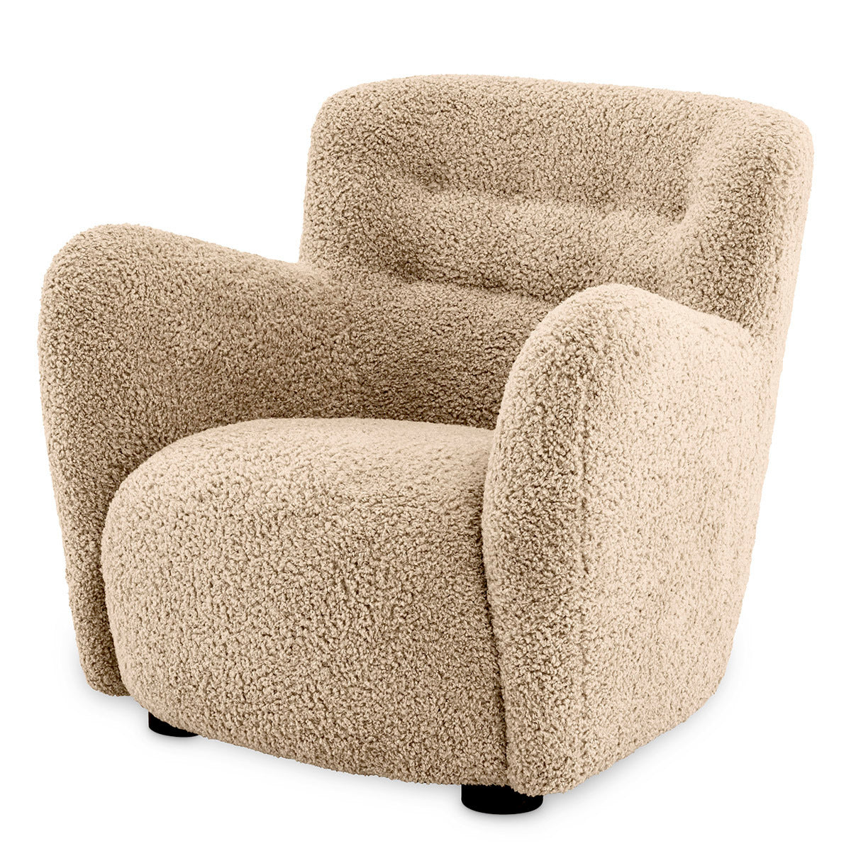 Canberra Sand Button Back Accent Chair Bixby