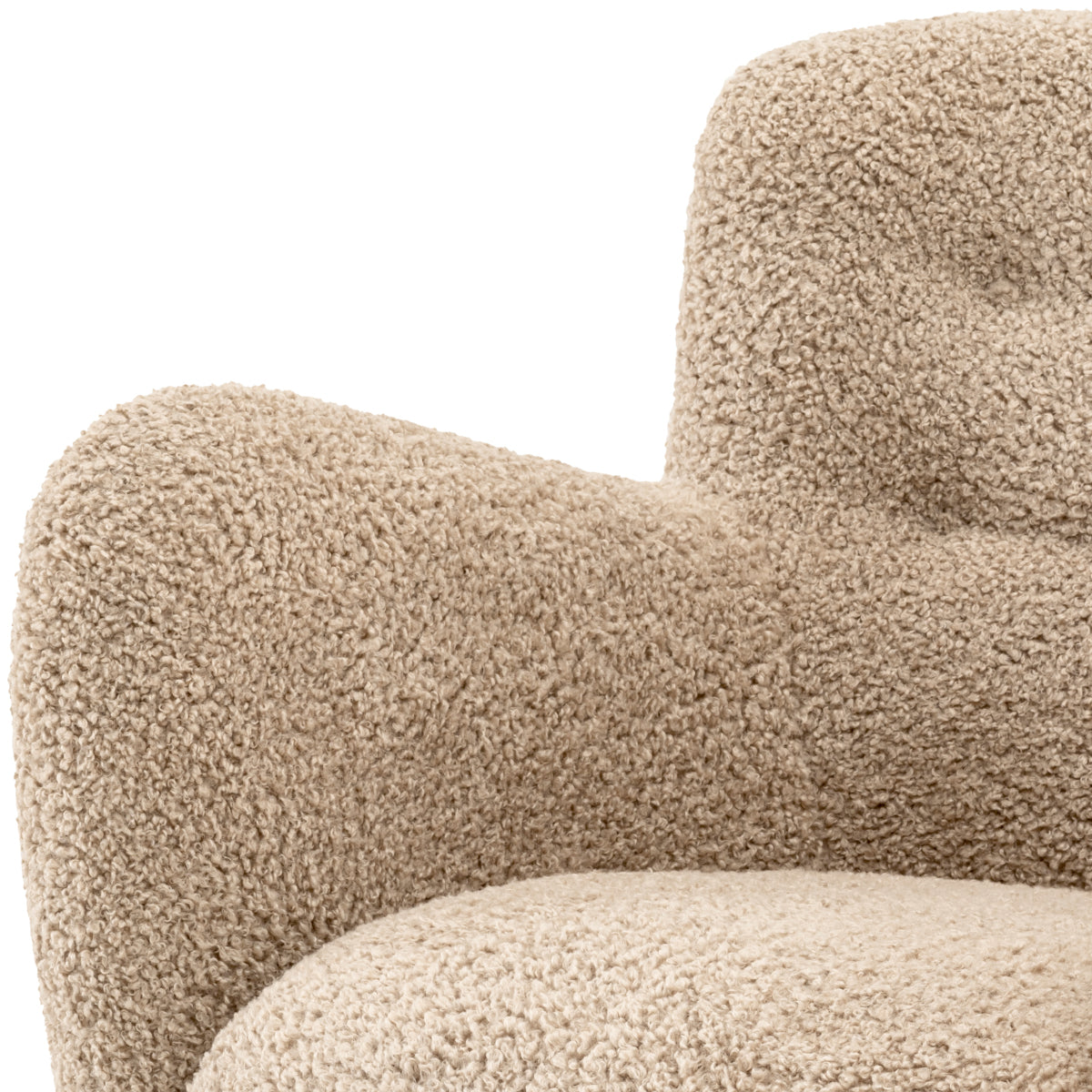 Canberra Sand Button Back Accent Chair Bixby