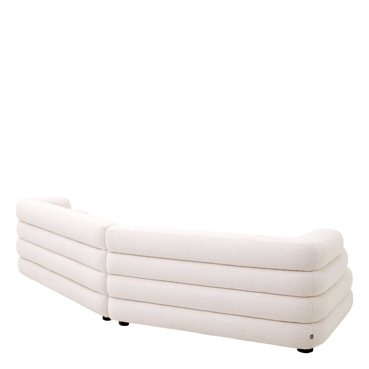 White Fabric Sofa L Malaga