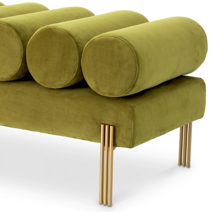 Bench Oxley savona vintage green velvet brushed brass finish