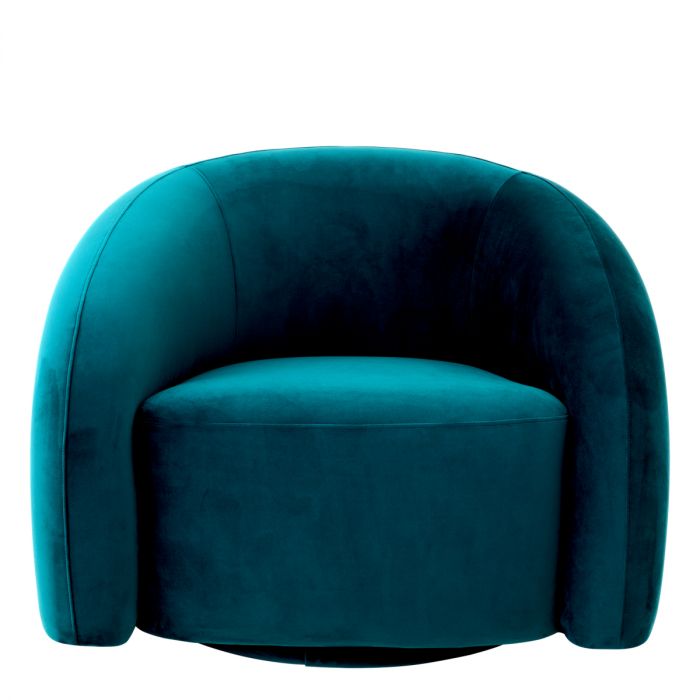 Swivel Chair Novelle savona sea green velvet