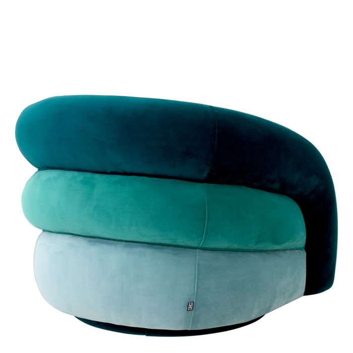 Swivel Chair Novelle savona sea green velvet