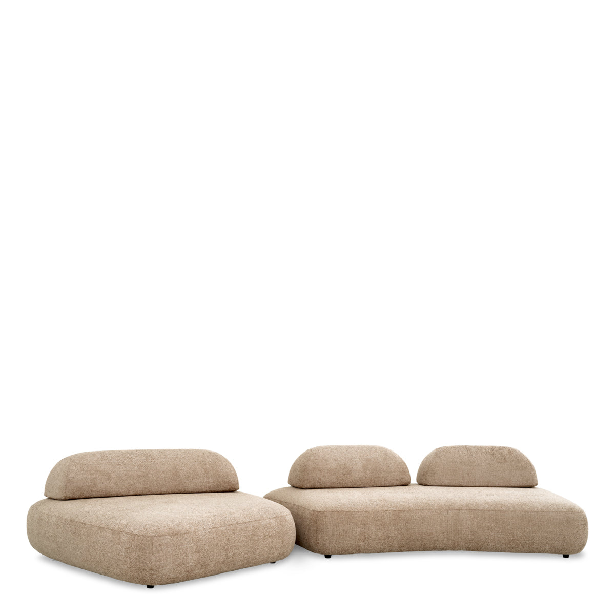 Lyssa Sand Curve Modular Sofa Residenza