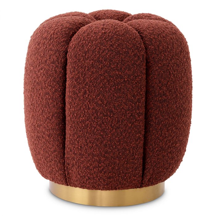 Stool Orchanic bouclé rouge