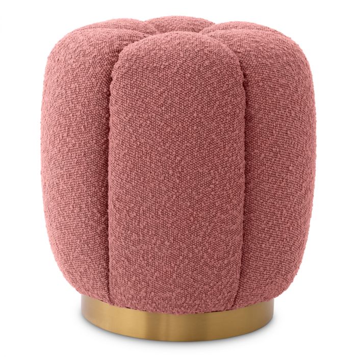 Stool Orchanic bouclé rose