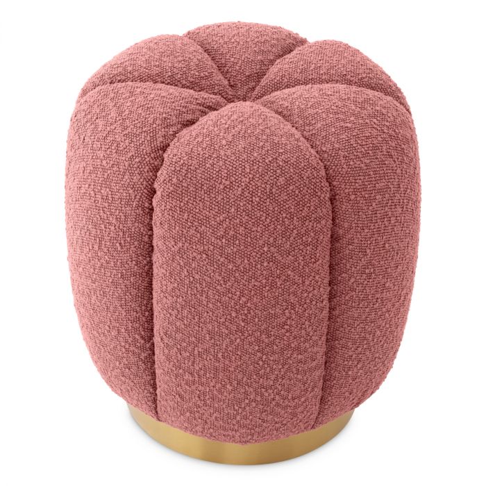 Stool Orchanic bouclé rose