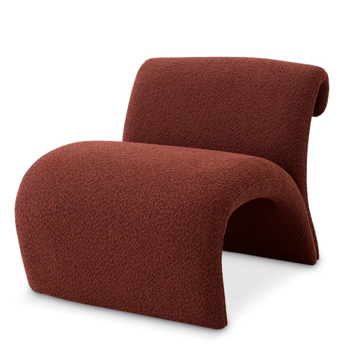Chair Vignola bouclé rouge