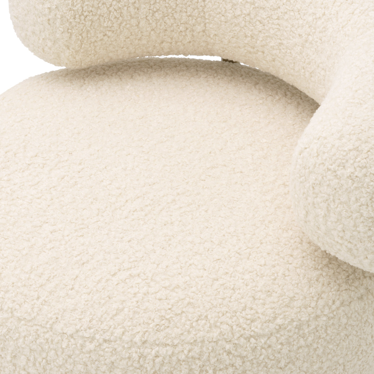 Off-White Curved Modern Lounge Chair Thompson