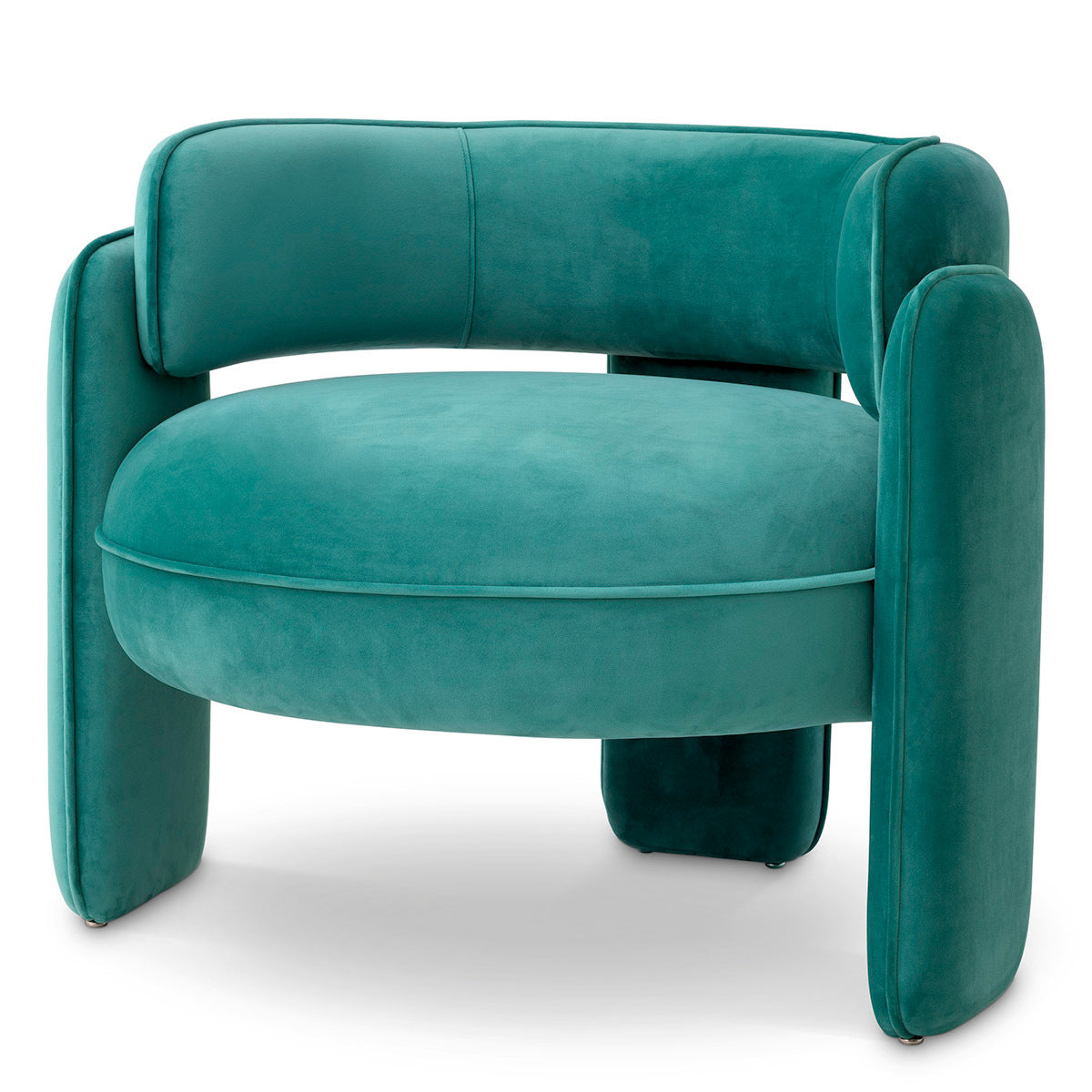 Turquoise Velvet Modern Accent Chair Chaplin