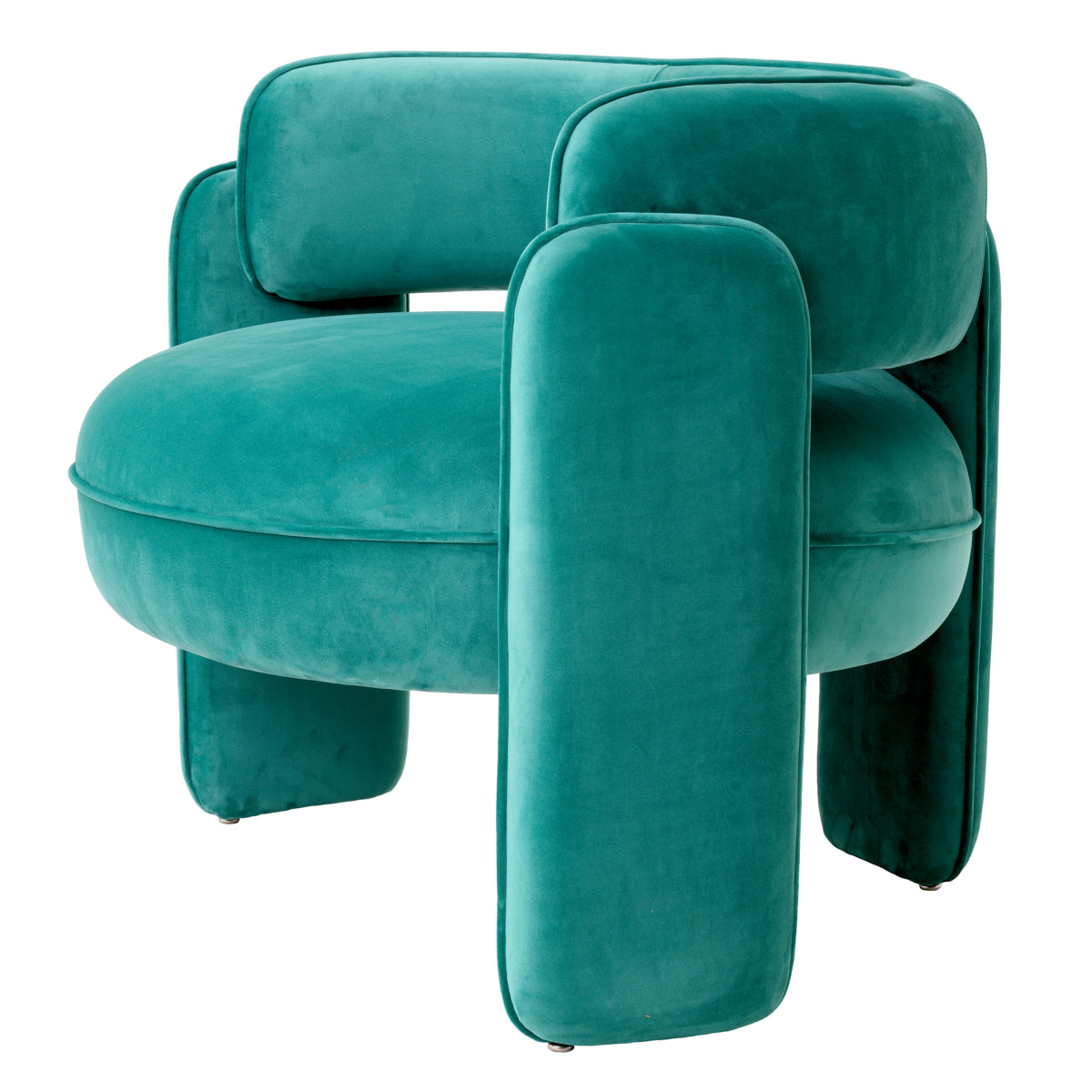 Turquoise Velvet Modern Accent Chair Chaplin