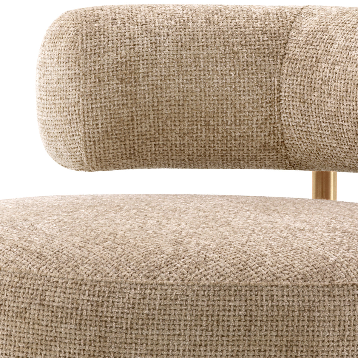 Beige Curved Modern Lounge Chair Thompson