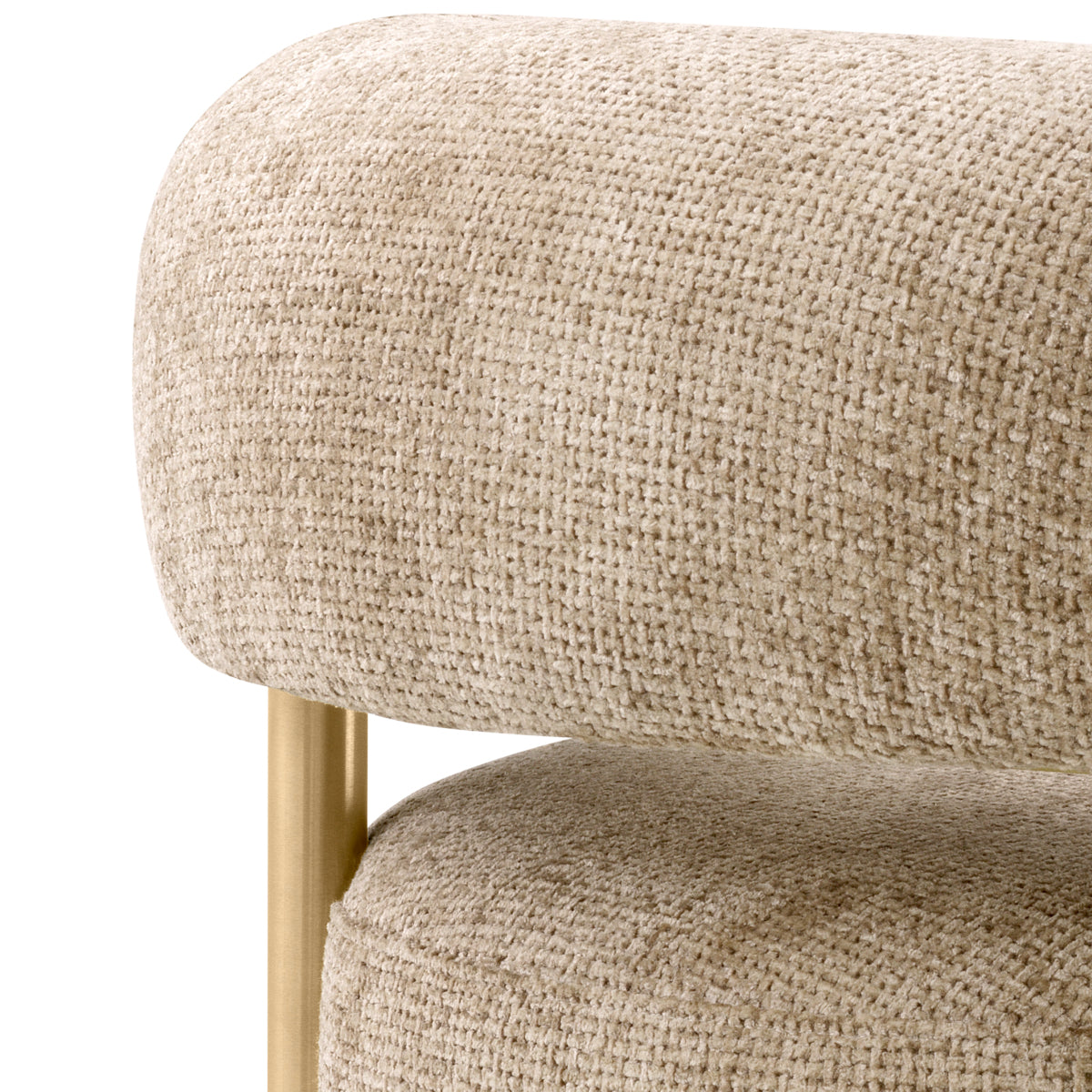 Beige Curved Modern Lounge Chair Thompson