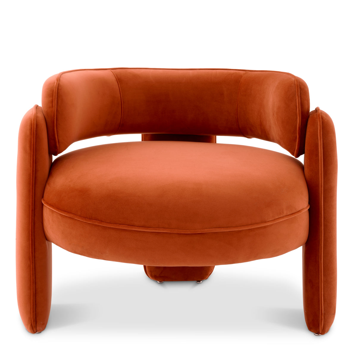 Orange Velvet Modern Accent Chair Chaplin