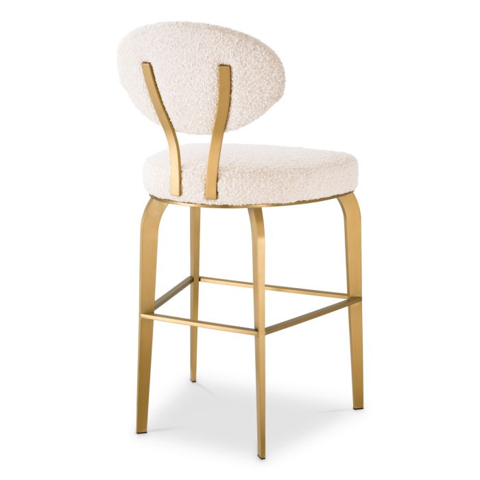 Counter Stool Dorrego bouclé cream