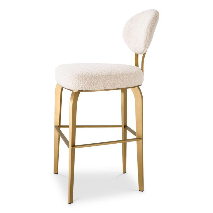 Counter Stool Dorrego bouclé cream