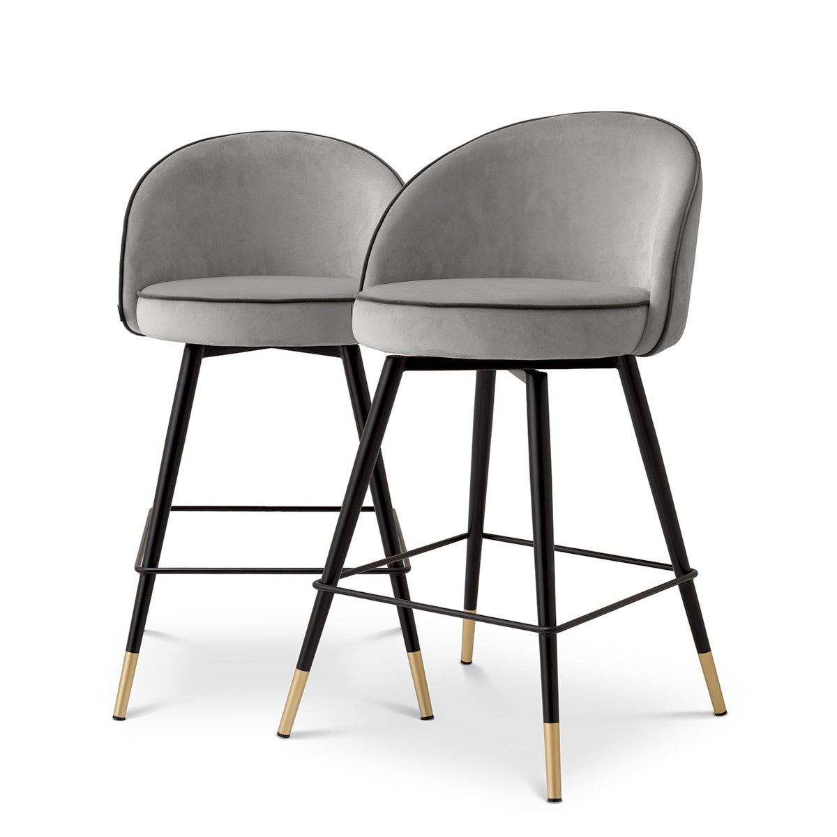 Gray Swivel Counter Stools (2) Cooper
