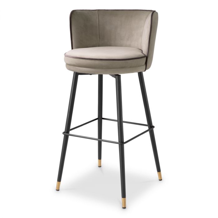Bar Stool Grenada savona greige velvet