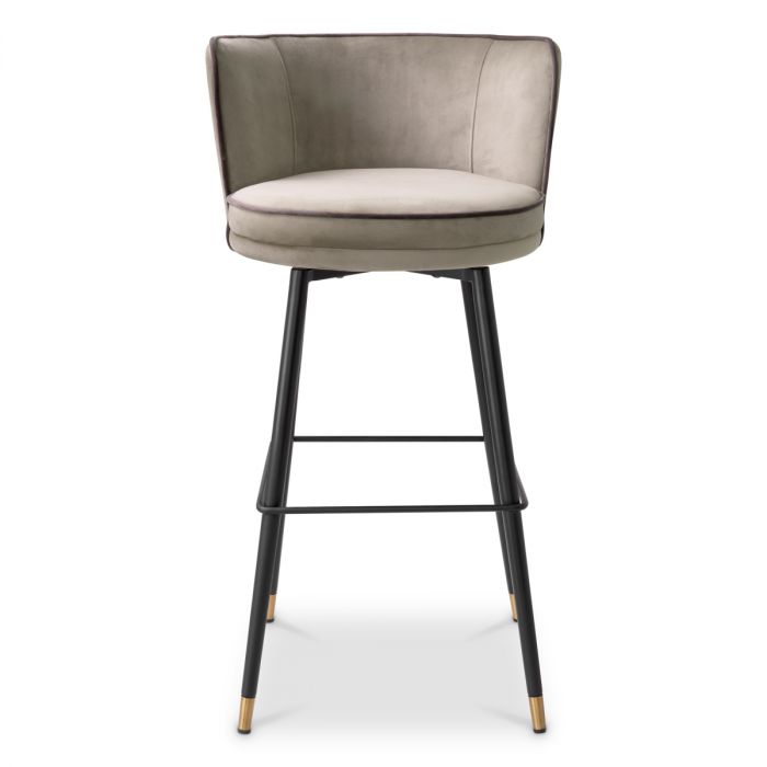 Bar Stool Grenada savona greige velvet