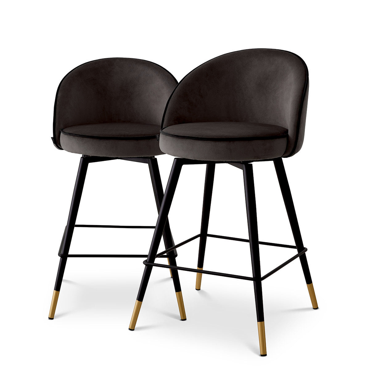 Dark Gray Swivel Counter Stools (2) Cooper