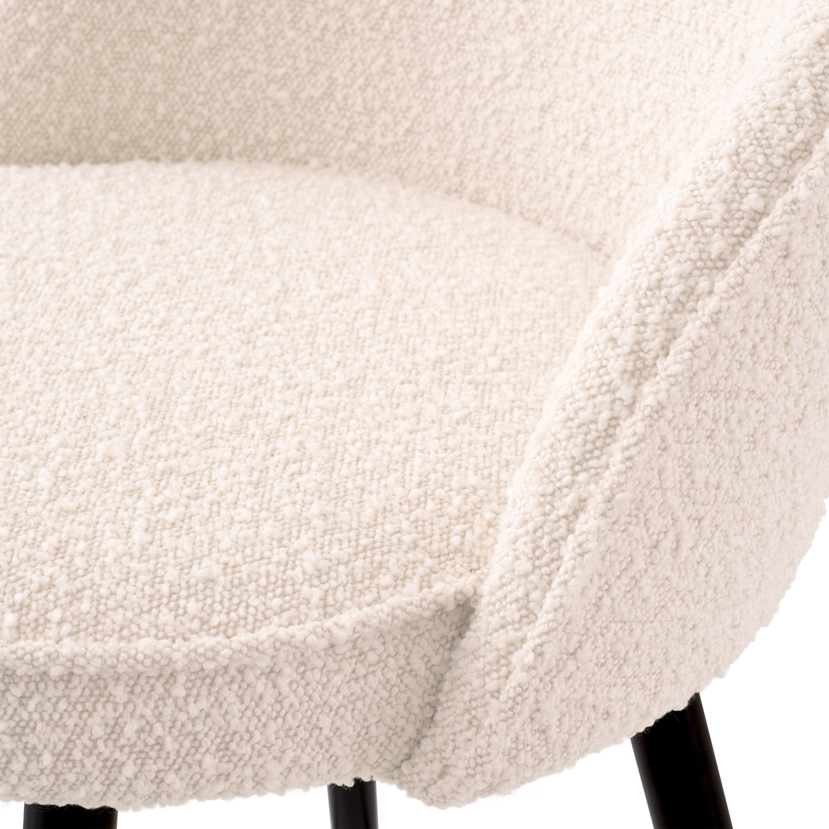 White Piped Modern Bar Stools (2) Cooper