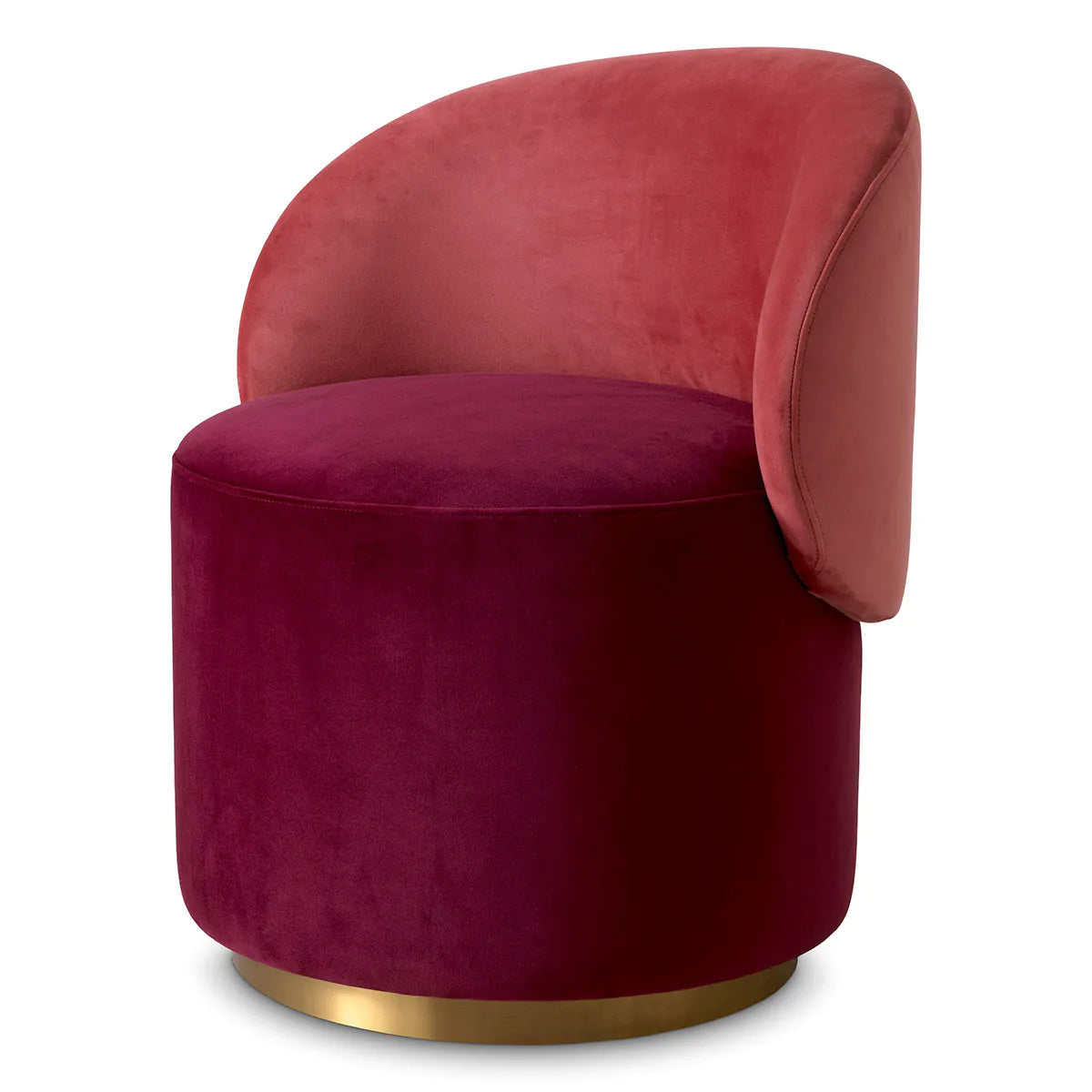 Red Velvet Low Dining Chair Greer