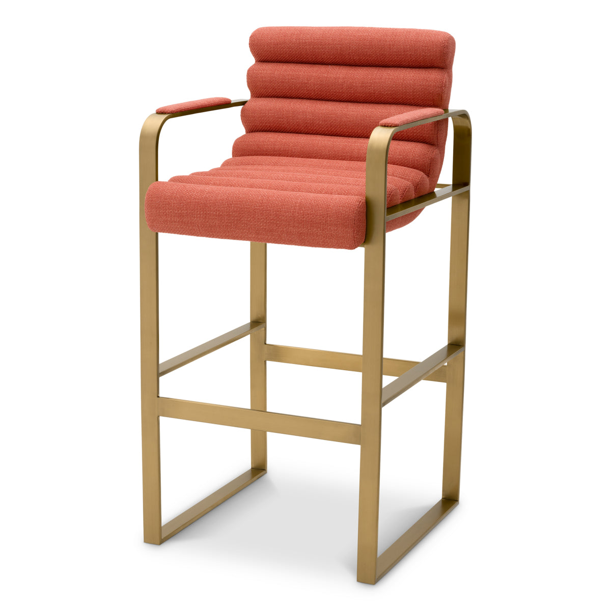 Orange Padded Modern Bar Stool Olsen