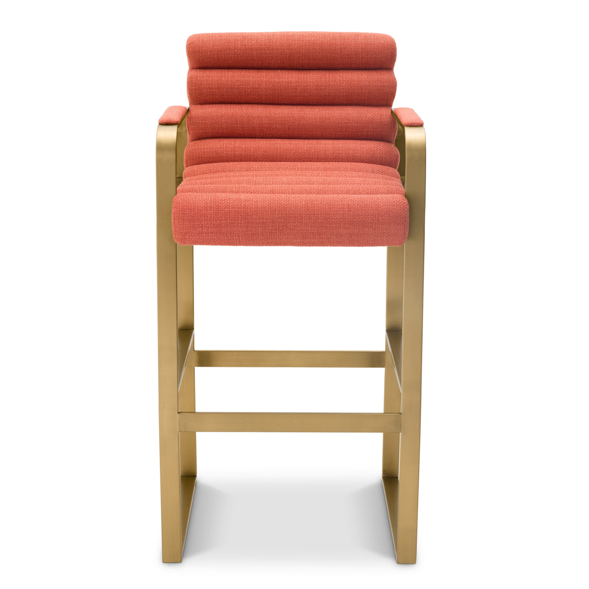 Orange Padded Modern Bar Stool Olsen