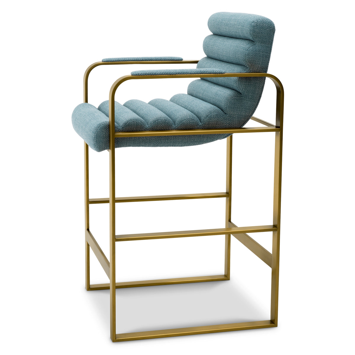 Blue Padded Modern Counter Stool Olsen