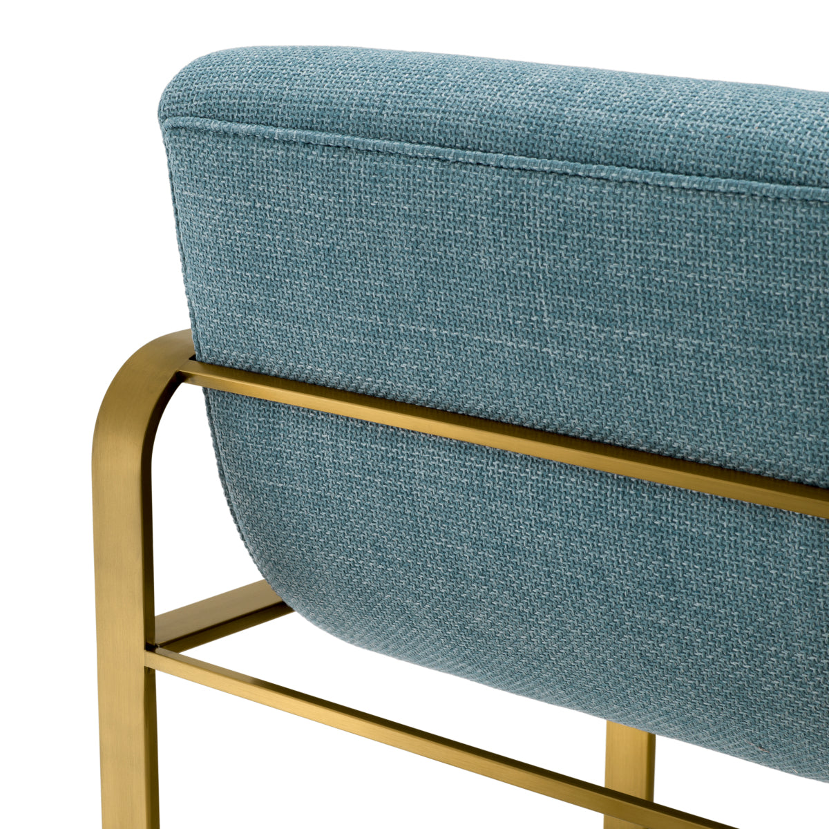 Blue Padded Modern Counter Stool Olsen