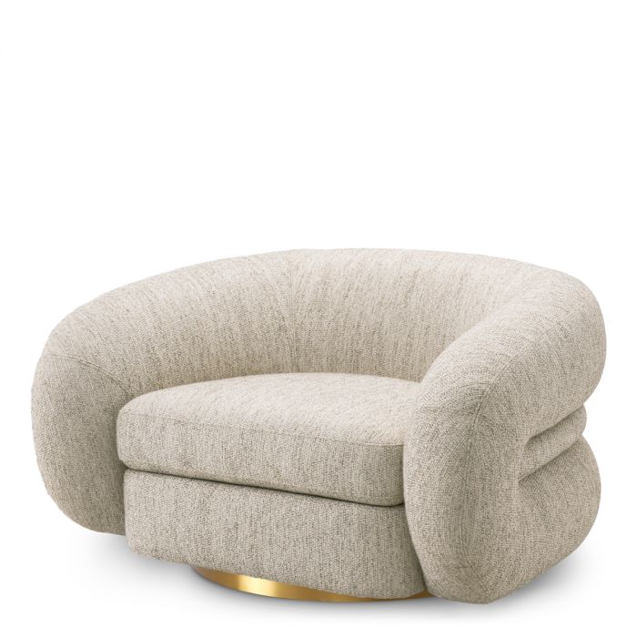 Swivel Chair Cosenza splendor light grey