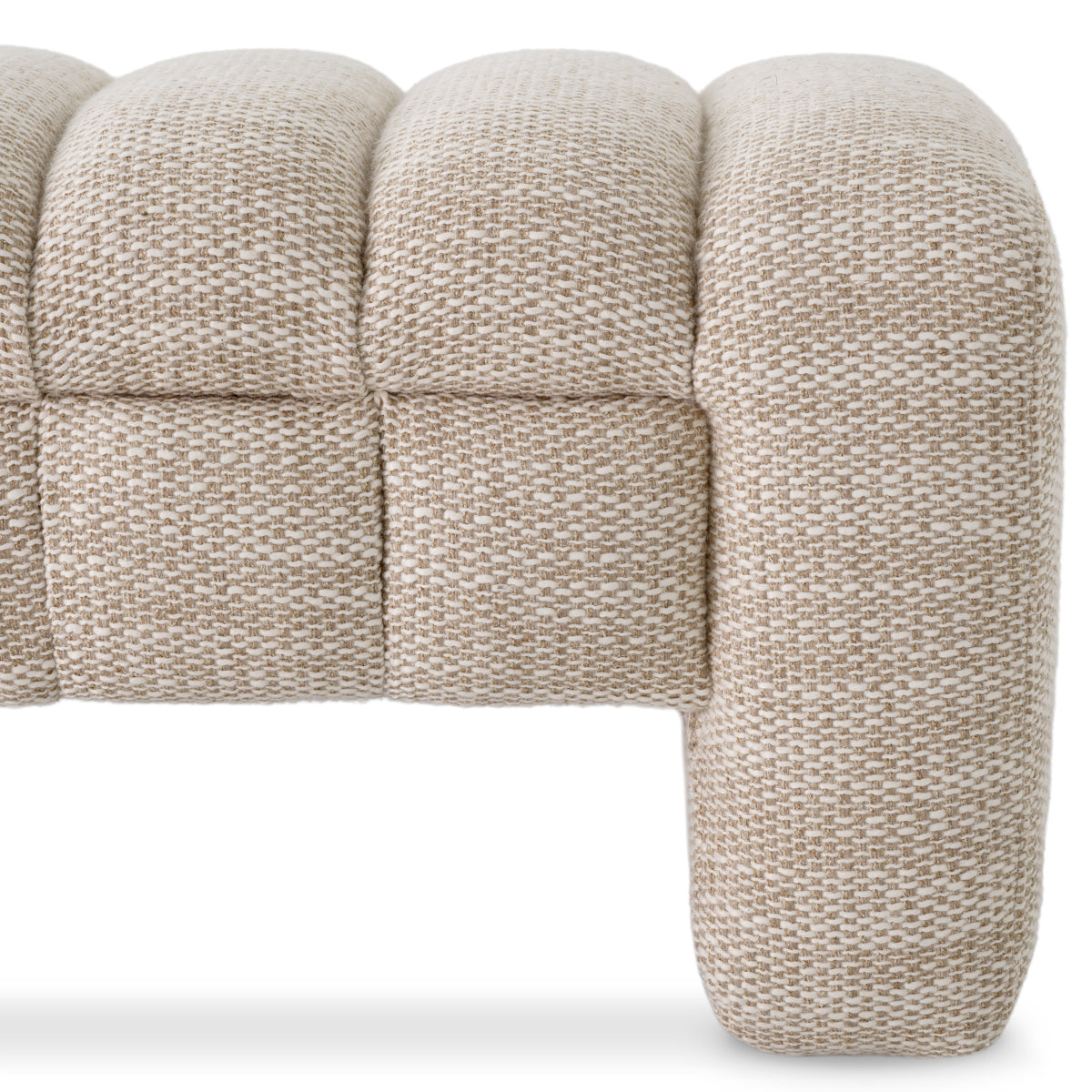 Brown Channel Stitched Bench Taranto